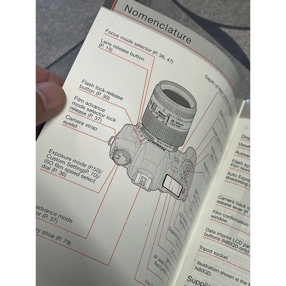 Nikon N80/N80QD Instruction manual book (en)